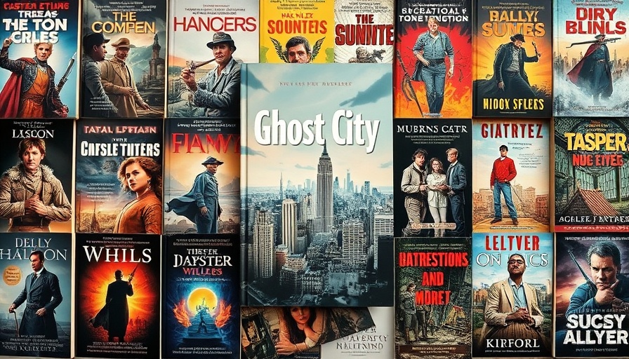 Collage of diverse book covers centered on 'Ghost City'