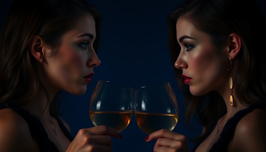 Psychological thriller cover showing two women, intense expressions, holding wine glasses.