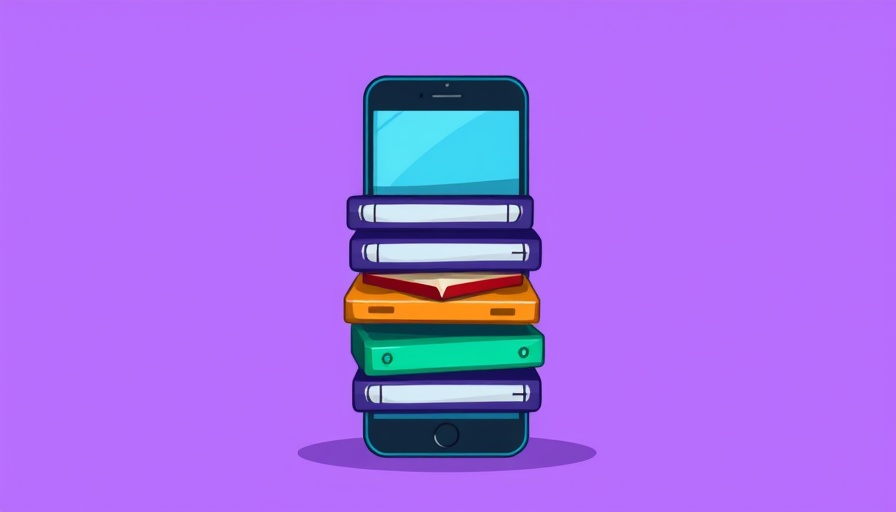 Cartoon stack of smartphones, illustrating payments-as-a-service.