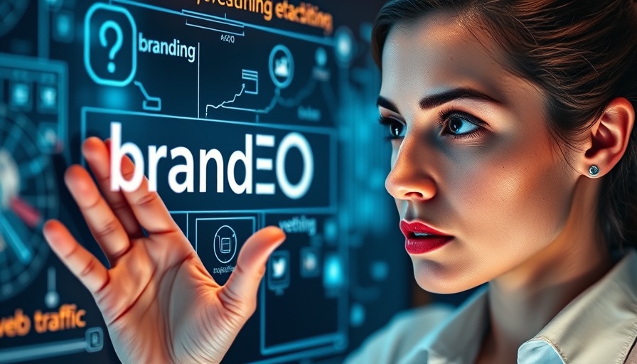 AI SEO agency - Woman using futuristic SEO interface