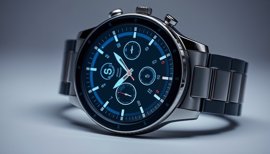 Futuristic smartwatch showcasing advanced digital interface.