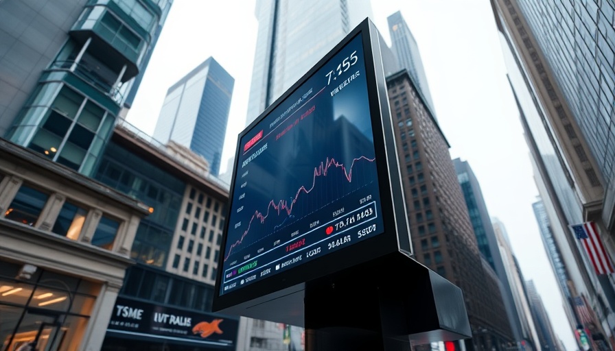 Financial display in stock exchange highlighting UK economy trends.