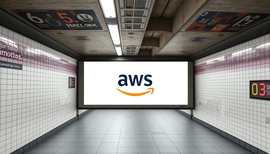 AWS advertisement in subway station highlighting venture capital relationships.