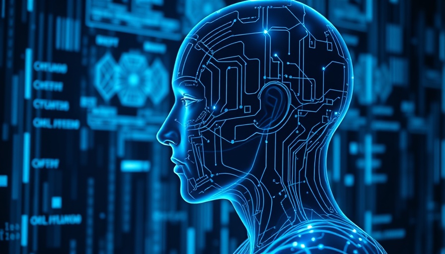 Futuristic digital profile with code, representing AI environments.