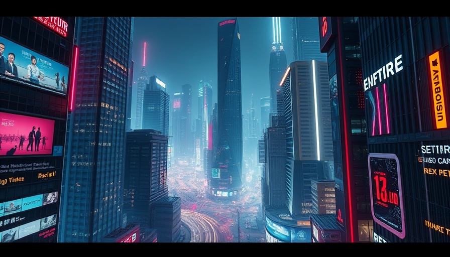 Futuristic cityscape depicting business growth capital.