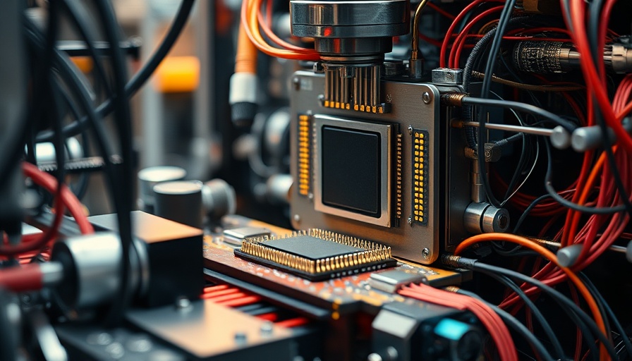 High-tech machinery operating in microchip production, symbolizing business growth capital.