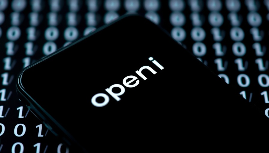OpenAI logo on smartphone with binary code background, symbolizing $500 billion valuation