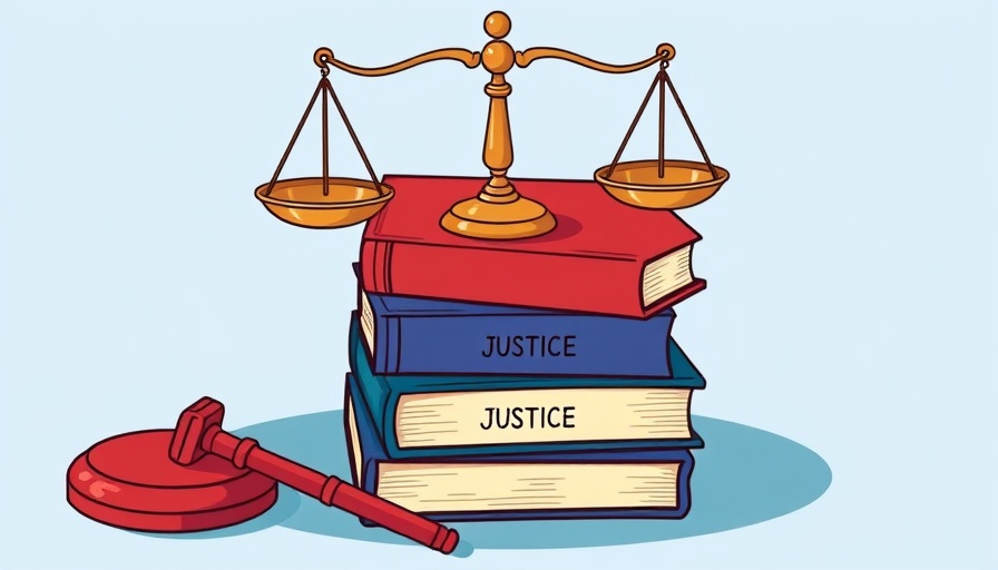 Illustration of legal scales, books, and gavel symbolizes reducing startup legal costs.