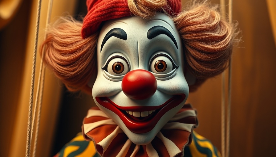 Humorous cartoon clown figure showcasing Pennywise character evolution.