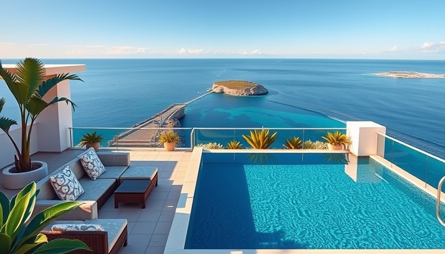 Luxurious rooftop terrace with infinity pool at Etro Residences in Thailand.