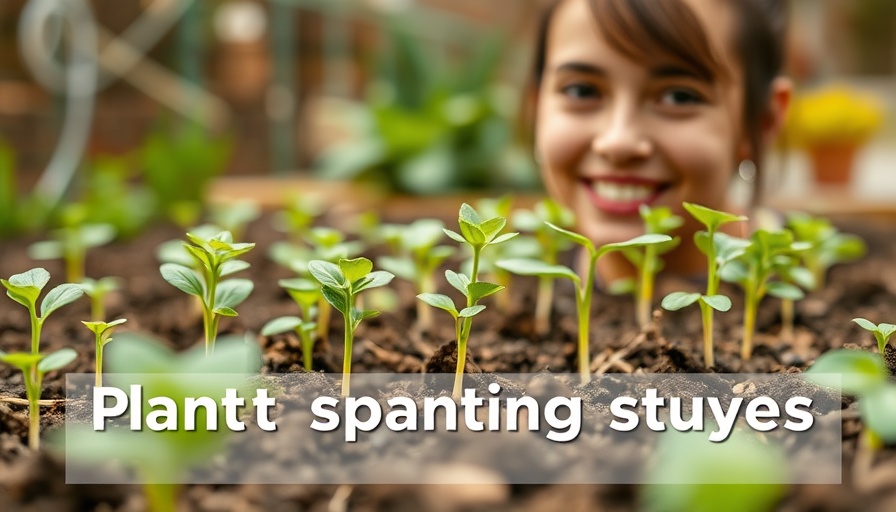 Importance of Plant Spacing: smiling woman with seedlings and spacing study text.