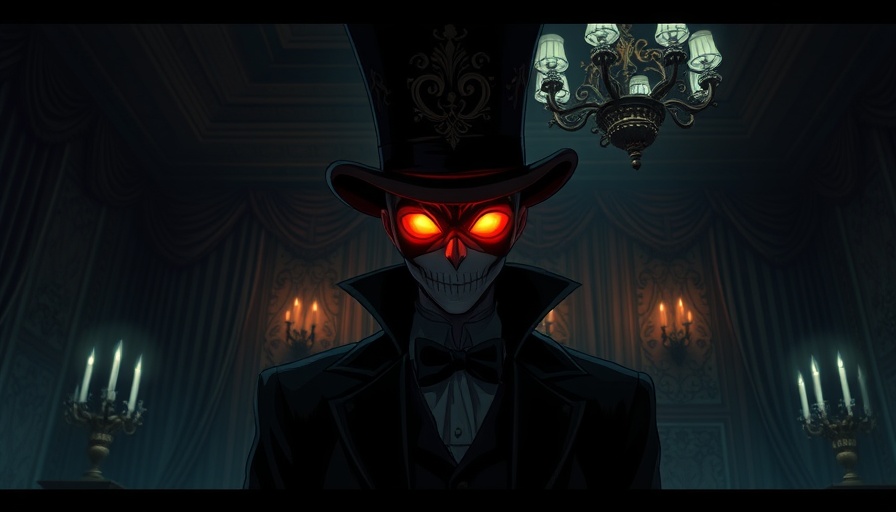 Mysterious character from Twisted Wonderland Anime wearing a mask and hat.
