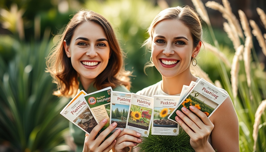 Woman holding seed packets in garden, ready to plant seeds in cold climates.