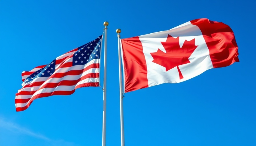 B.C. border security measures symbolized by U.S. and Canadian flags.
