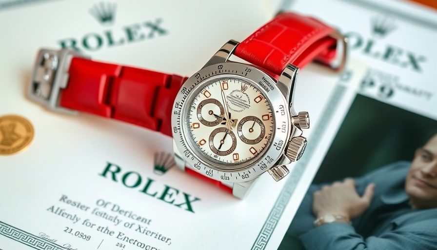 Rare platinum Rolex Daytona with red strap at auction