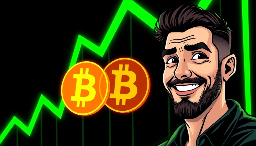 Crypto Markets Surge with bitcoin icon and growth chart.