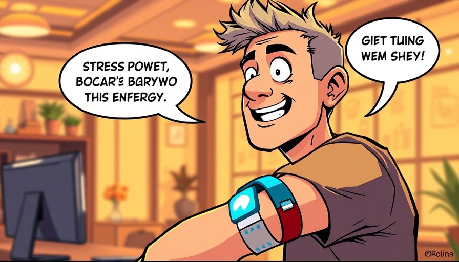 Humorous comic linking stress to powering a small city with sustainable energy.