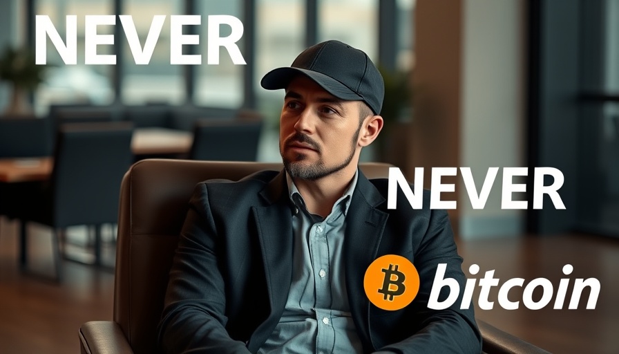 Man discussing Bitcoin strategy in real estate investment, indoor setting.