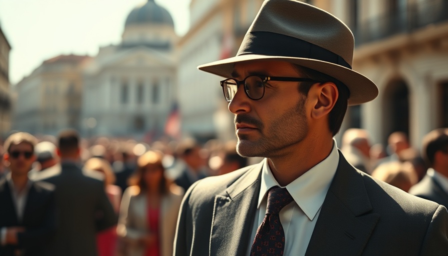 Classic hat and suit style in sunlit setting, Cillian Murphy's Role in 28 Years Later Trilogy.