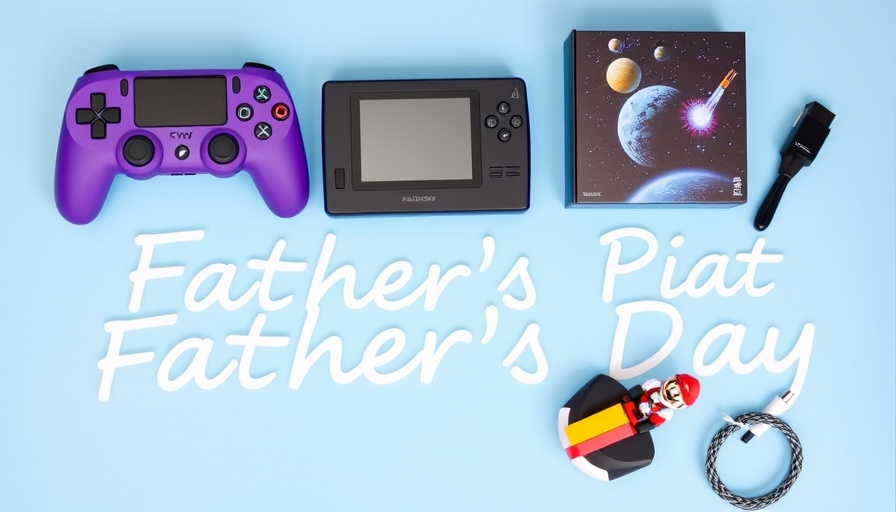 Tech gifts for Father's Day 2025: gaming gear, Lego, board game.