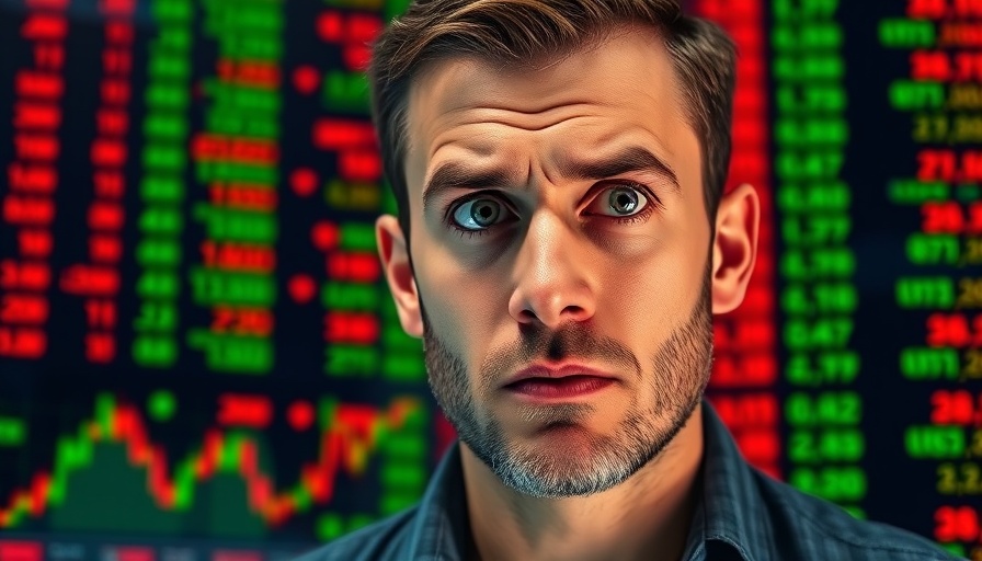Crypto Market Flip countdown with concerned man analyzing market data.