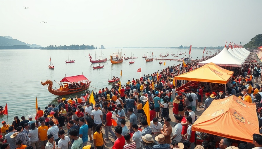 Kelowna Dragon Boat Festival participants gather by the shore.