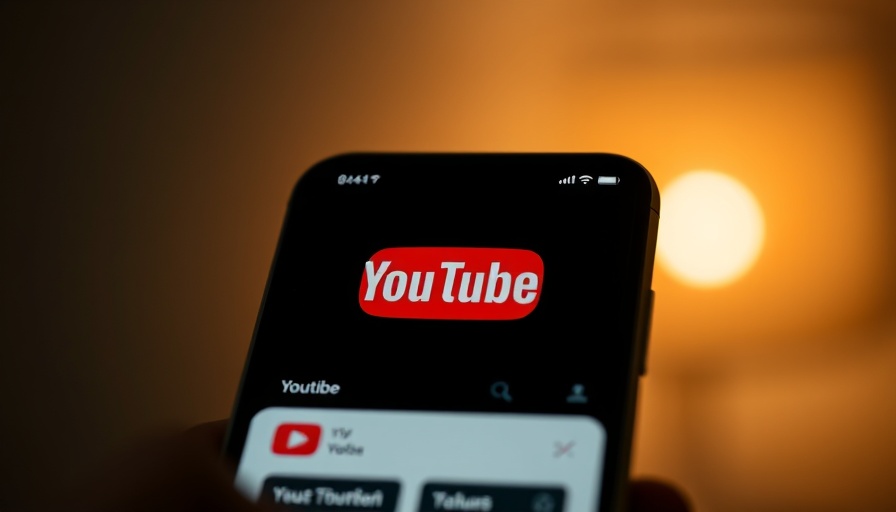 YouTube app page on phone, highlighting online monoculture update.