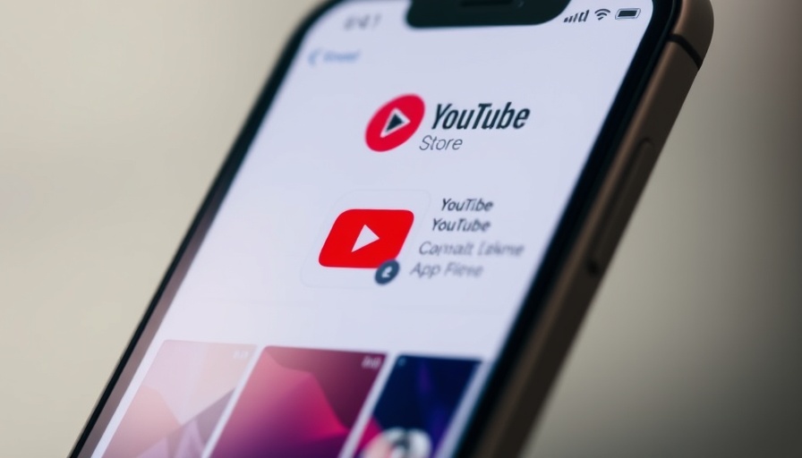 Smartphone showing YouTube app in store, related to YouTube algorithm changes.