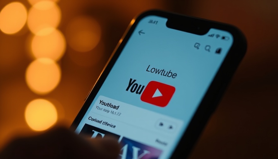 Close-up of YouTube app page on smartphone screen, showcasing online monoculture.