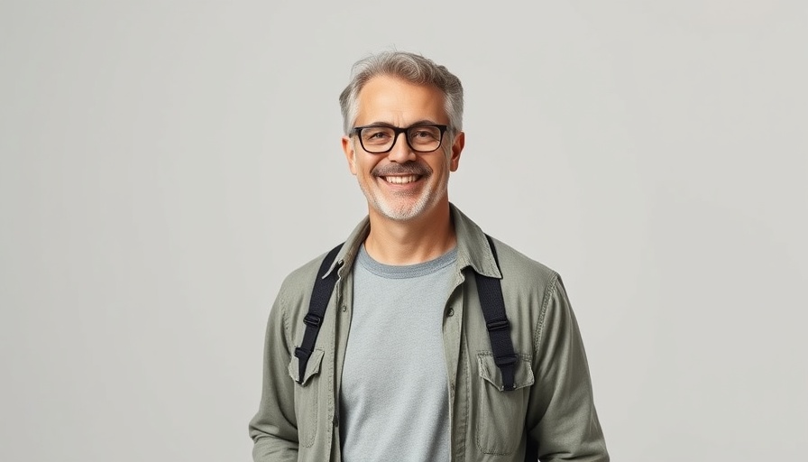 Man smiling in casual attire, related to homeownership crisis British Columbia.