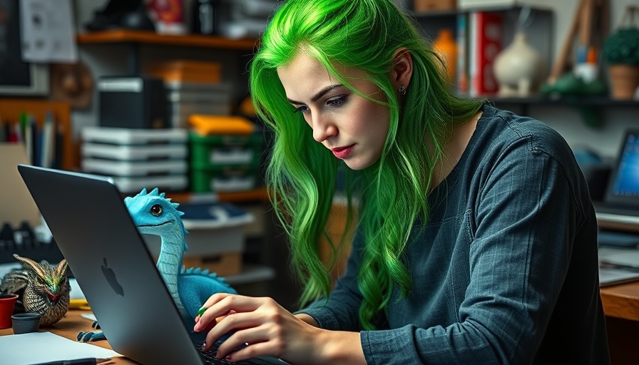 Artist creating Dungeons & Dragons graphic novel on laptop.