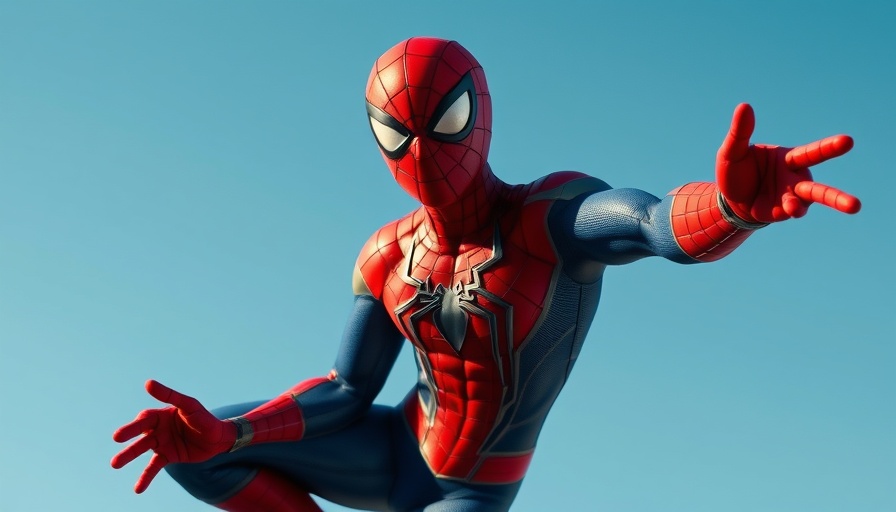 Dynamic Spider-Man animatronic flying at Disney Parks