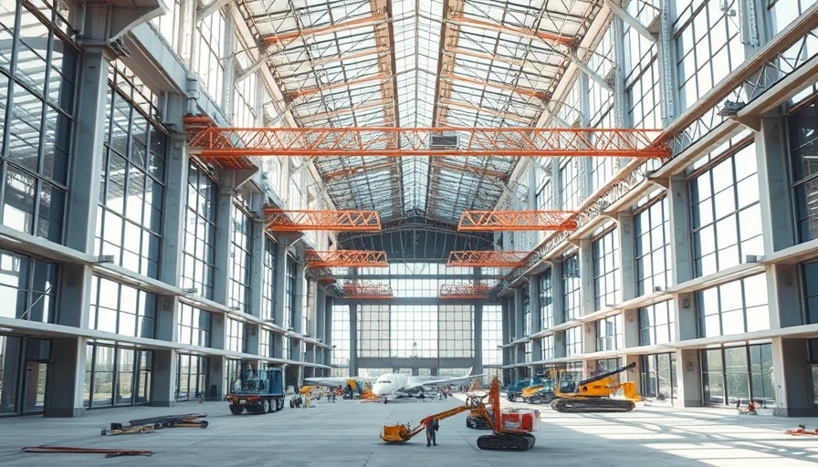 JFK Airport International Terminal construction site with machinery.