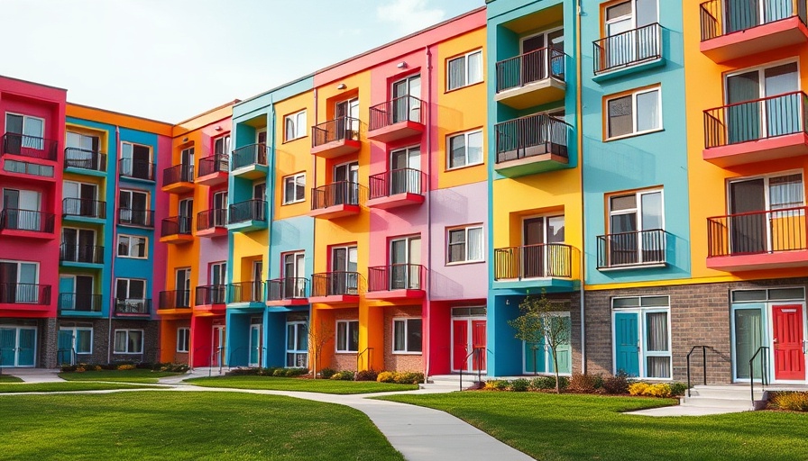 Vibrant student housing complex showcasing modern trends.