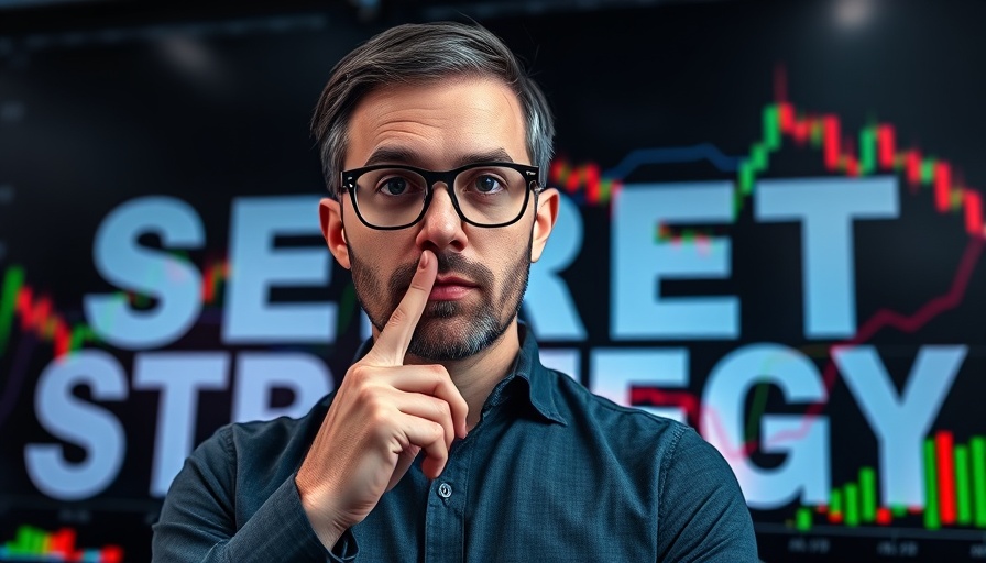 Man revealing a secret trading strategy, thoughtful expression, MACD alternative for crypto traders.
