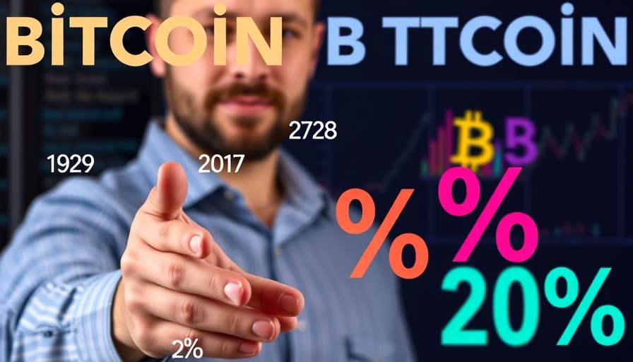Bold infographic on Bitcoin's worst bull market with man and percentages.