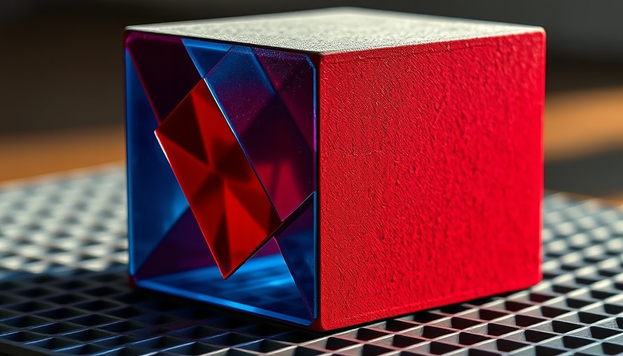 Abstract geometric structure with colored panels, showcasing AI model training concepts.