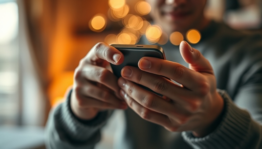 Hands holding smartphone, suggesting AI chatbot lawsuit context.