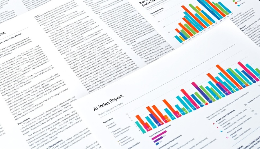 AI Index Report featuring AI principles and chart analysis.