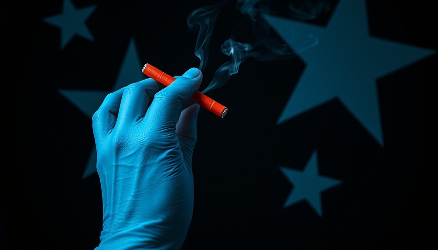 Symbolic image of a hand holding a cigarette for FDA nicotine reduction.