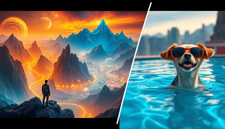 Video generation: cosmic scene, neon-lit woman, pool dog, collage.