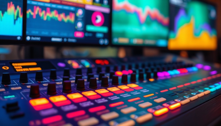 Generative AI music interface with interactive controls.