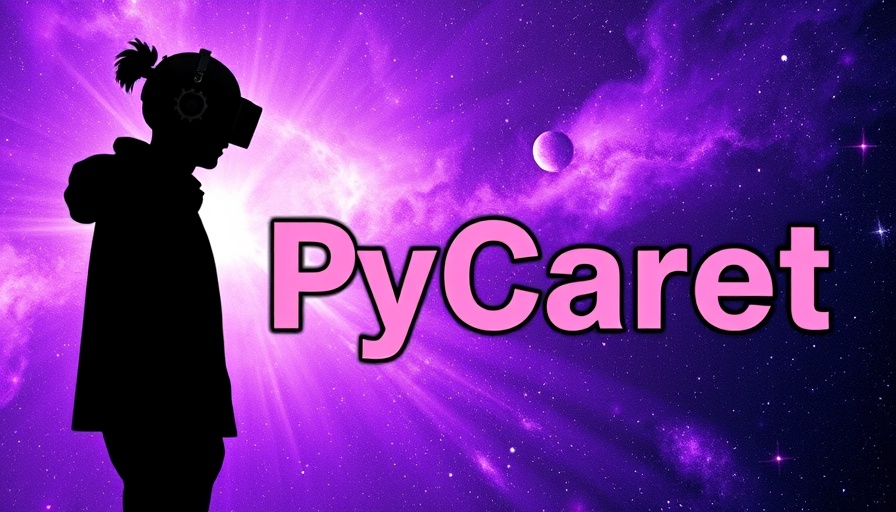 Futuristic PyCaret design with galaxy background for ensemble models.