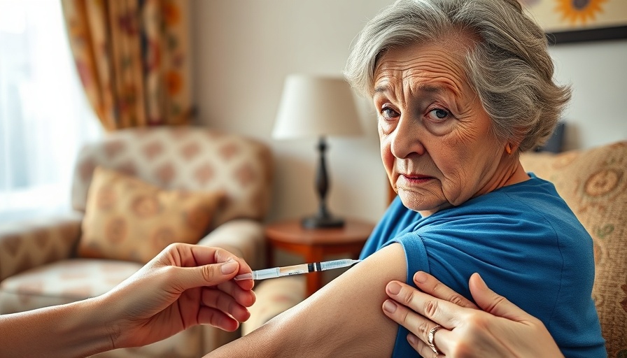 Elderly woman exhibiting vaccine hesitancy in a cozy room setting.