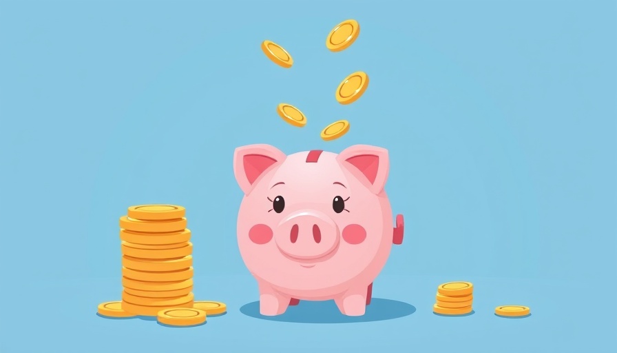 Whimsical piggy bank with chips for DeepSeek AI.