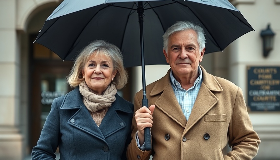 Group leaving courthouse under umbrella; Sam Bankman-Fried parents