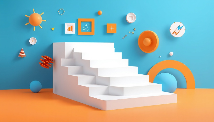 Abstract design with steps and digital symbols representing Chinese AI startups