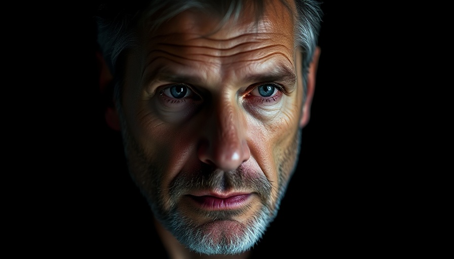 Close-up intense portrait reflecting Ukraine peace negotiations.