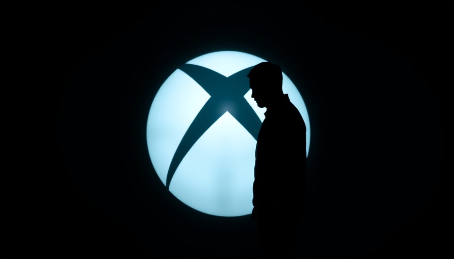 Silhouette with glowing Xbox logo, showcasing generative AI in gaming.