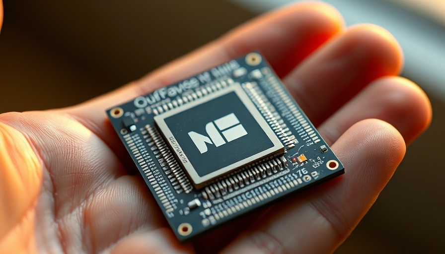 Microsoft quantum chip held in hand close-up, rising energy demand.